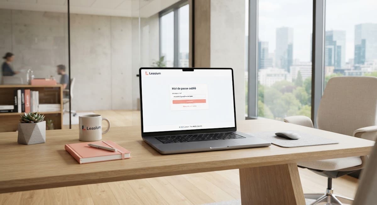 Espace de travail minimaliste et lumineux.